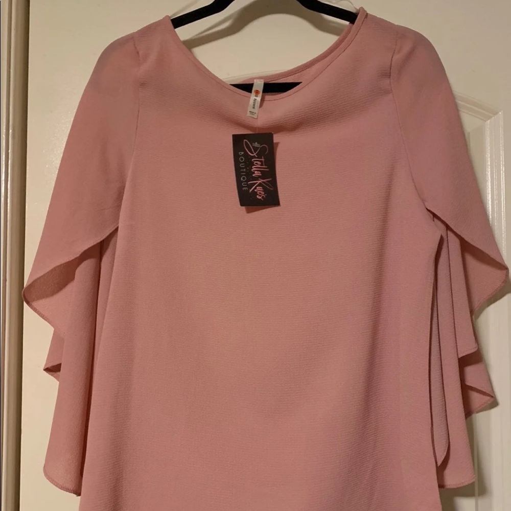 Mauve Bell Sleeve Top